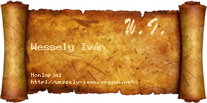 Wessely Iván névjegykártya
